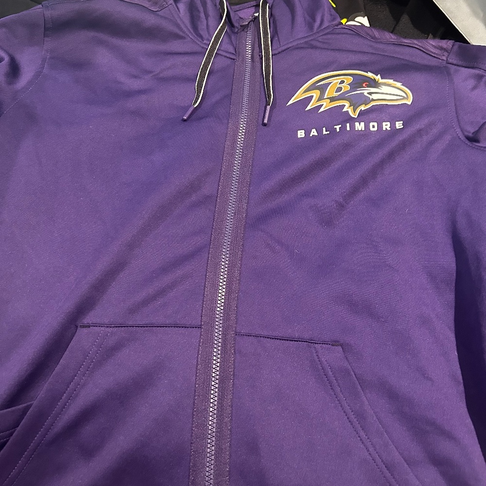 Baltimore Ravens Purple Fanatics Zip Jacket - Size Large